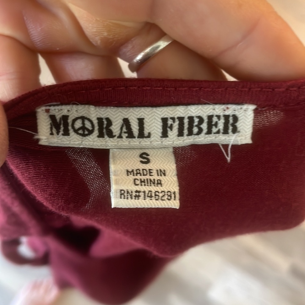 Moral fiber red asymmetrical tank - Picture 6 of 6
